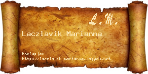 Laczlavik Marianna névjegykártya